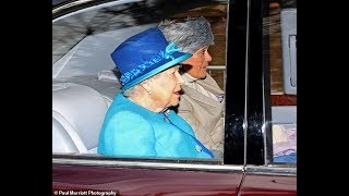 Kiri Te Kanawa accompanying Queen Elizabeth to church. 27.1.19