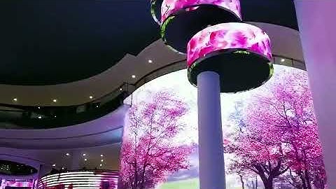 Beautiful and Dynamic Customized Creative Special shape Sylinder LED display screen