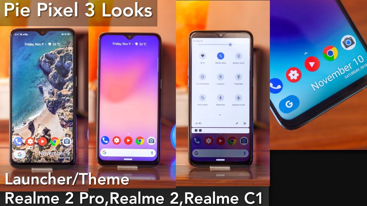 Realme 2 Pro Pie Pixel 3 Looks, Launchers, Theme store For Realme 2, Realme C1