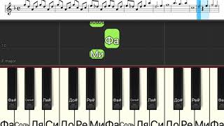Vignette de la vidéo "Простые ноты для пианино Гравити Фолз (Gravity Falls)"