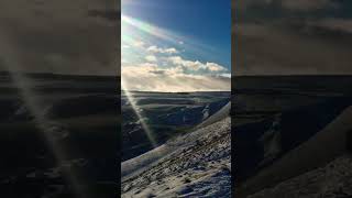 Mam Tor in the snow ❄️ #hiking #outdoors #peakdistrict #uk #walking #derbyshire #shorts #shortsvideo