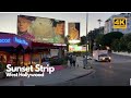 🚶🏻FRIDAY SUNSET, Sunset Strip, West Hollywood🌴🌴California🇺🇸[4K]