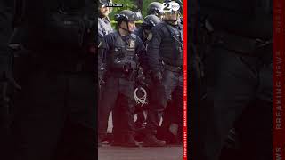 Watch: Protesters Detained Outside Portland State University