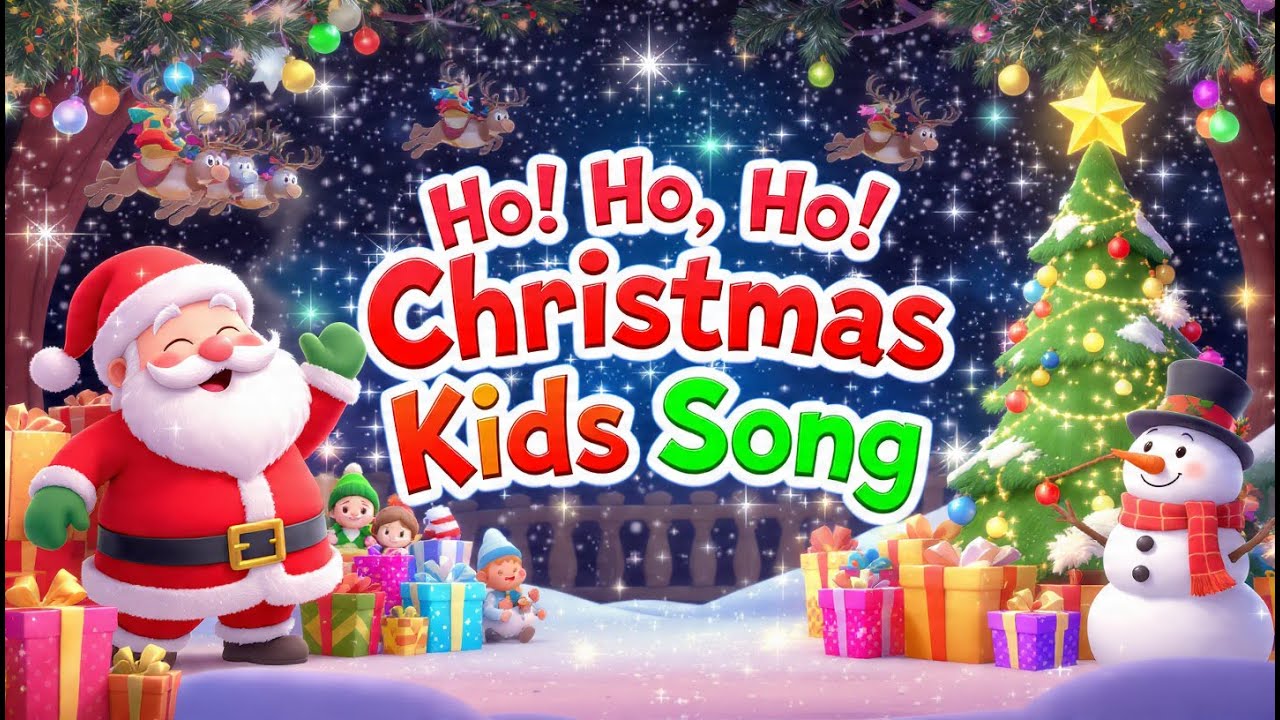 Christmas Kids Songs 🎄 | Fun Santa, Reindeer & Snowman Kids Poem | Ho ...