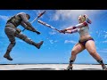 GTA 5 Harley Quinn goes crazy with a baseball bat (Euphoria Physics)