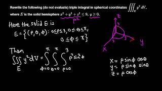 Calc III: Triple Integral in Spherical Coordinates example 4/6