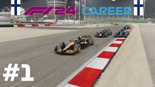 KIINNITTÄKÄÄ TURVAVYÖNNE | F1 24 Suomi | Driver Career #1