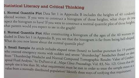 Mat 1580 Section 6.5 Assessing Normality (Fall 2017)