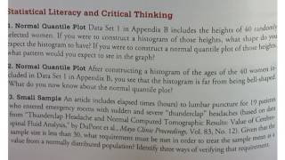 Mat 1580 Section 6.5 Assessing Normality (Fall 2017)