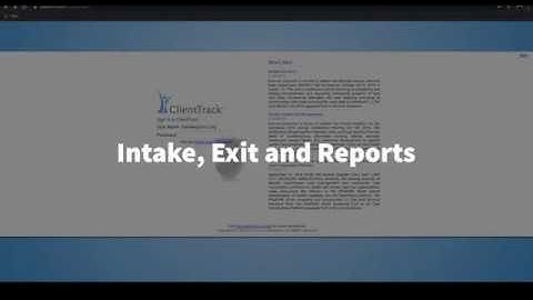 HMIS New User Orientation for ClientTrack