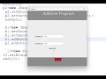 Java Swing Tutorial | JFrame Addition Program | GUI Calculator Example