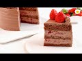 Chocolate Strawberry Cake Recipe 巧克力草莓蛋糕食谱 Recette de gâteau au chocolat et aux fraises