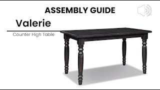 Full Assembly Instructions: Valerie Counter High Table