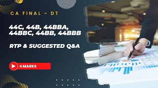 44C, 44B, 44BB, 44BBB, 44BBC, 44BBA || Presumptive Taxation for NR || Q&A || 4 Marks || Must Watch