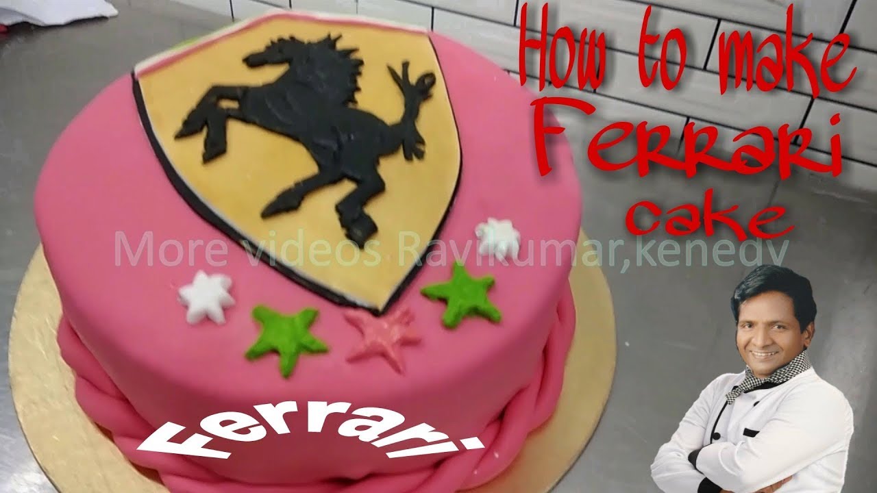 How To Make Ferrari Car Cake Youtube How To Make Ferrari Car Cake Youtube
