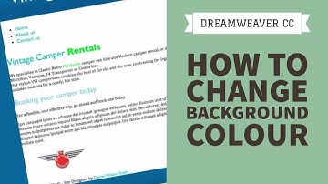How to change background colour in Dreamweaver CC [30/34]