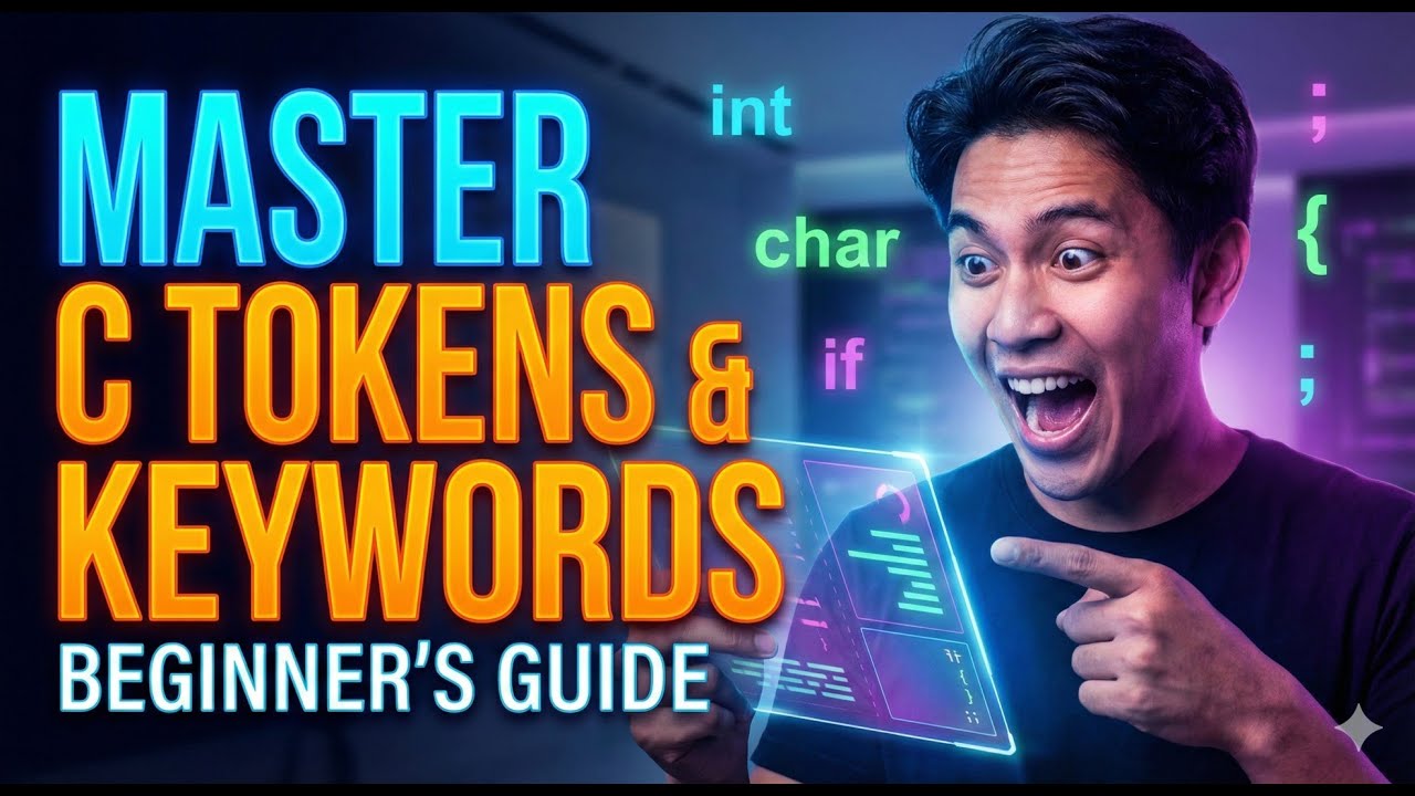 1.2 C Programming for Beginners: Character Set, Keywords & Tokens - YouTube