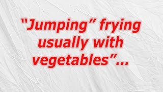 “Jumping” frying usually with vegetables (CodyCross Crossword Answer)