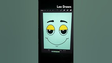 Simple easy Blinking eyes cartoon character animation in procreate ipad