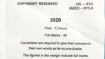 SEMESTER-2 | AECC-EVS |  PREVIOUS QUESTION PAPER WITH SOLUTION