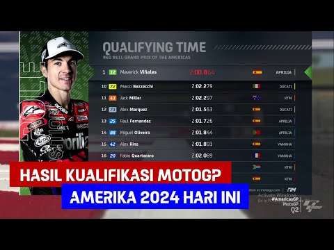 Hasil Kualifikasi MotoGP Amerika 2024 Hari ini: Maverick Viñales Raih Pol Position di AmerikaGP 2024