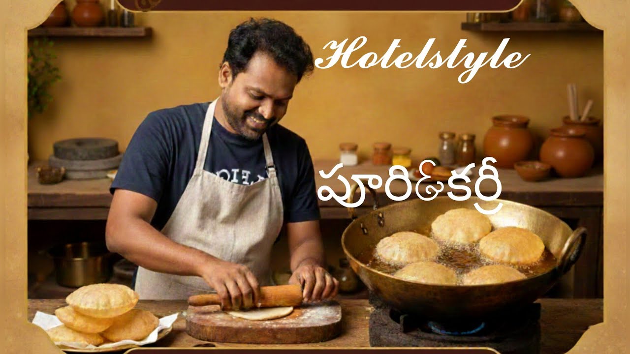 హోటల్ స్టైల్ పూరి &కర్రీ 