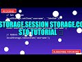 localstorage,session storage,cookies sto Tutorial 🔥