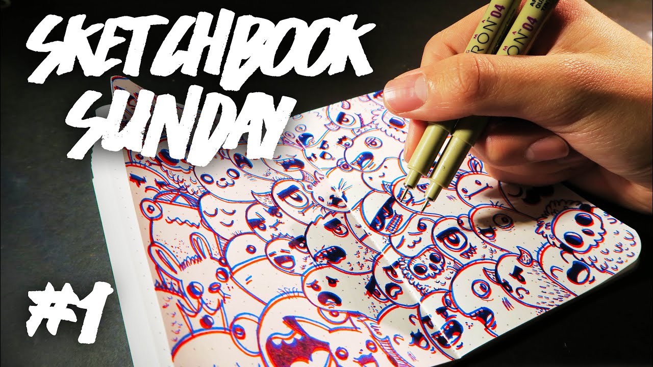 DRAWING 3D DOODLES Sketchbook Sunday 1 YouTube
