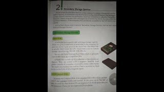 computer std 4th lesson no 2 Secondary storage device