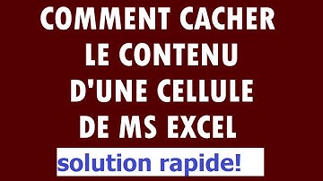 COMMENT CACHER LE CONTENU D
