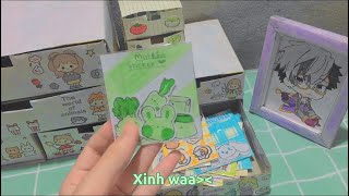 🍓[Gói hàng] Gói hàng sticker, squishy mini và washi tape tự làm cùng mik💦💕// I’m_Halu |#góihàng