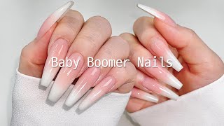 Affordable Baby Boomer Nails  DIY Polygel Extensions! Daiso Nail / ASMR
