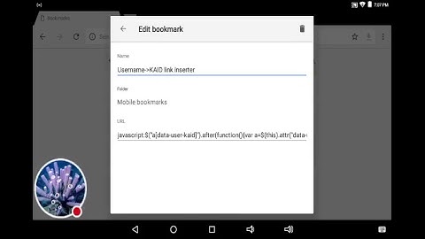 Bookmarklets on tablets tutorial test