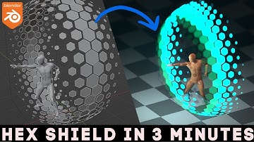 HEX SHIELD EFFECT using planar effector | blender tutorial