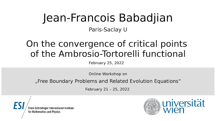 Jean-Francois Babadjian -On the convergence of cri...