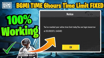 How To Fix 6 Hours Limit BGMI 2024 Solution || 6 Hours Limit Kese Fix Karin || BGMI time Limit