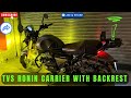 TVS Ronin 225 Carrier with Backrest Installation 😍 #tvsronin225 #motocareproductions