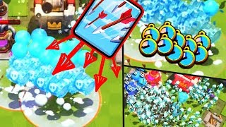 Что будет если кинуть стрелы на 100 клонов бочки со скелетами Clash Royale | Фан атака
