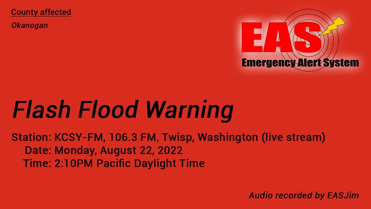 EAS #682-684: 3 EAS Flash Flood Warnings- Aug. 22, 2022 - YouTube