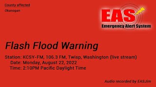 EAS #682-684: 3 EAS Flash Flood Warnings- Aug. 22, 2022