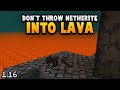 DON'T Throw Your Netherite Into Lava (1.16 Secret Features)