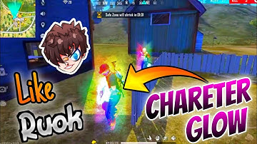How to Make Moving Character Glow Like Ruok ff || Make Running Character glow effect Ruok ff