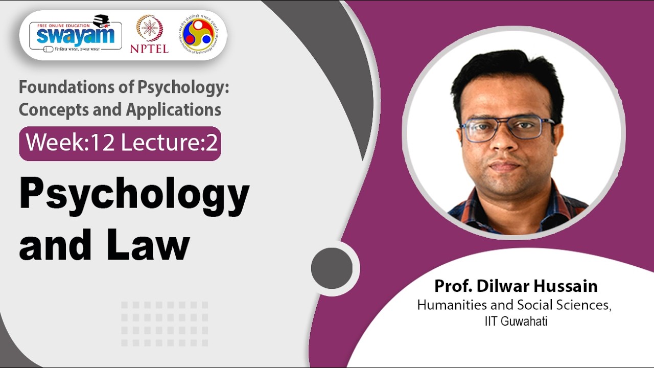 Lec 33: Psychology and Law