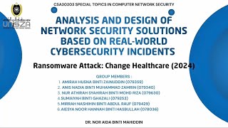 (CSA30203) - RANSOMWARE ATTACK: CHANGE HEALTHCARE (2024)