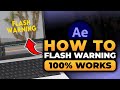 How To Do Flash Warning On After Effects (FAST & EASY) | Flash Warning Tutorial After Effects