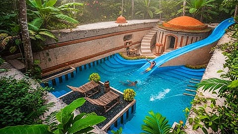 100 Days How I Built 10M Dollars Underground White House and Swimming Pool with a Water Slide Park