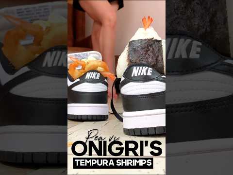 Crushing Food in Sneakers: Pea vs. Onigiri Shrimp! Oddly Satisfying ASMR