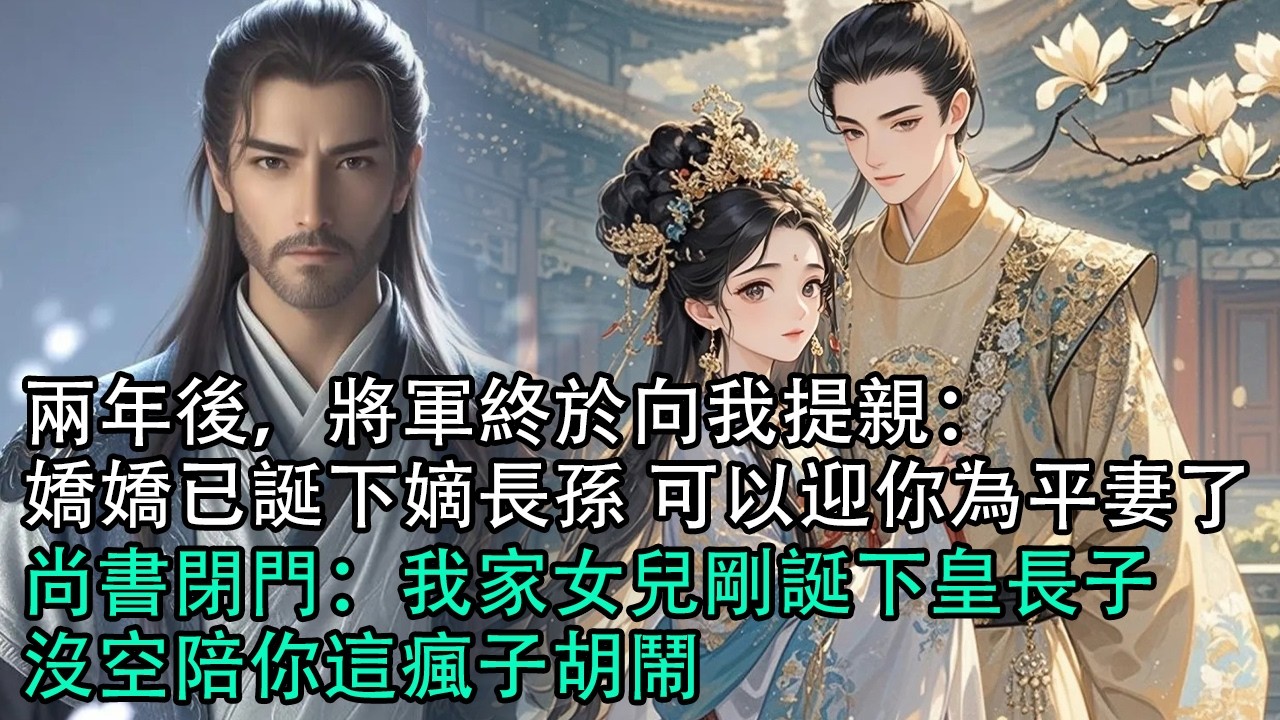 【一口氣看完】兩年後，將軍終於向我提親：嬌嬌已誕下嫡長孫 可以迎你為平妻了，尚書閉門：我家女兒剛誕下皇長子，沒空陪你這瘋子胡鬧#古言 #有聲小說 #情感故事