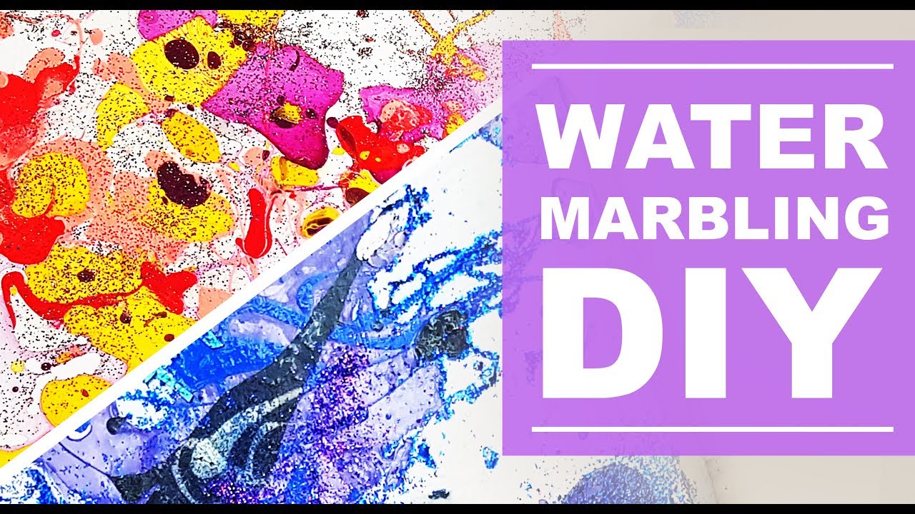 DIY Marbling on a Canvas - Easy Nail Polish Home Decor