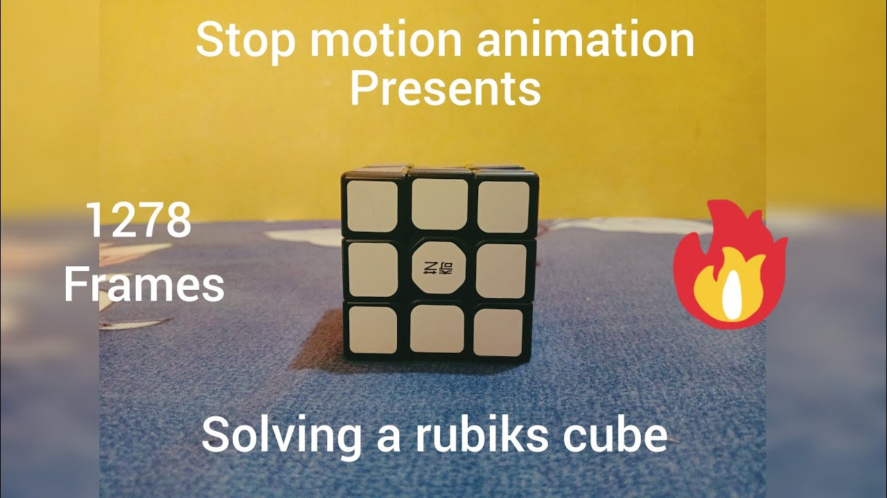 Stopmotion rubiks cube solving itself - YouTube